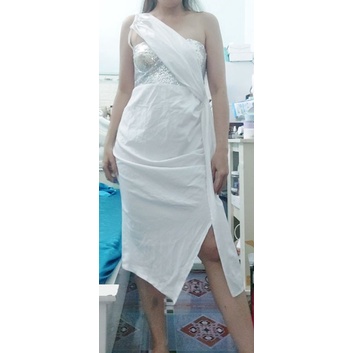 Thanh lý váy đầm body tiệc phối kim sa size dưới 48kg