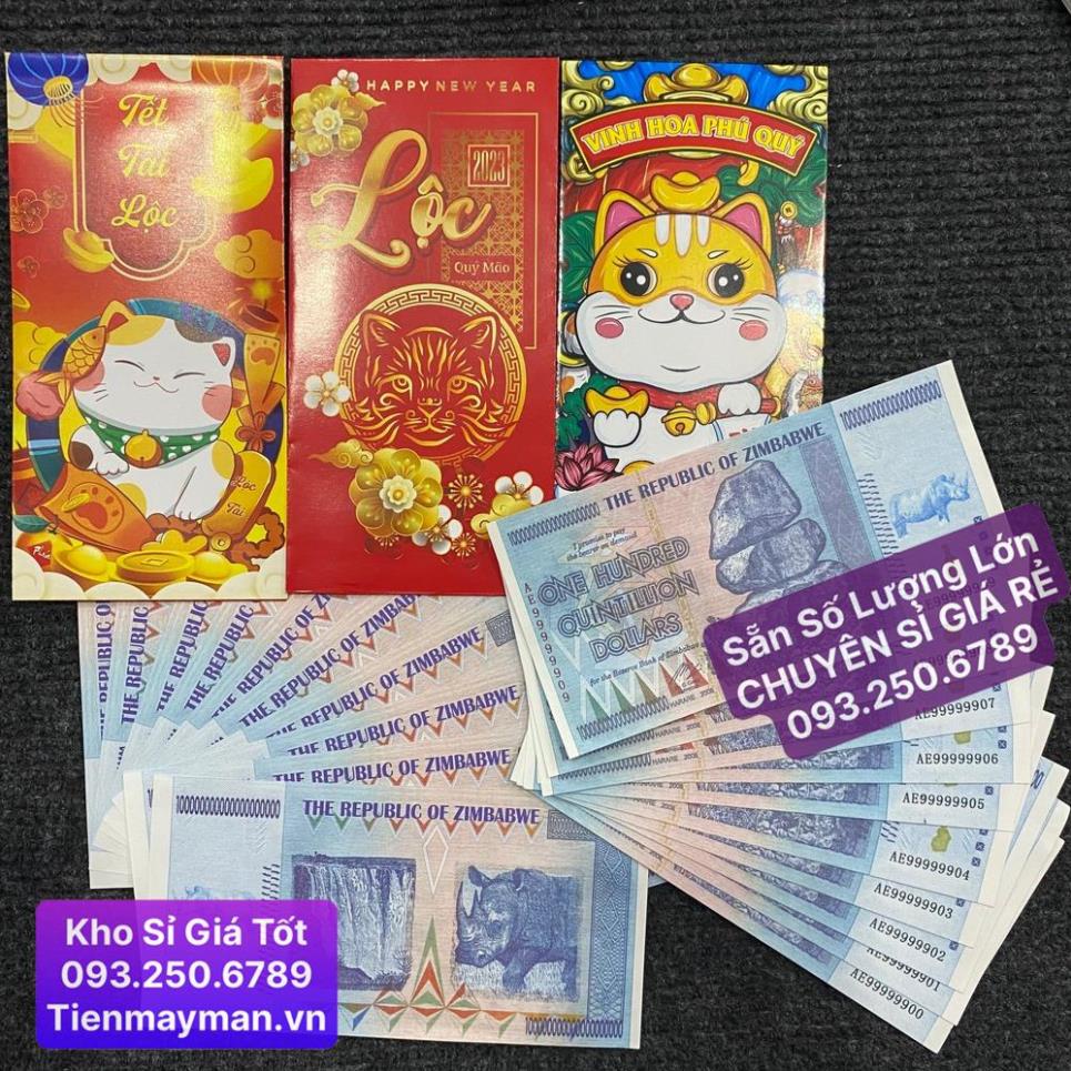 [VIP] Tờ tiền lưu niệm Zimbabwe 100 TRIỆU Tỷ Đô la siêu khủng , cực độc làm quà tặng , lì xì Tết , Siêu Rẻ