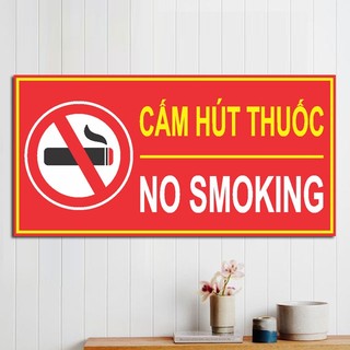 Bảng Cấm Hút Thuốc PCCC kích thước 16x40cm