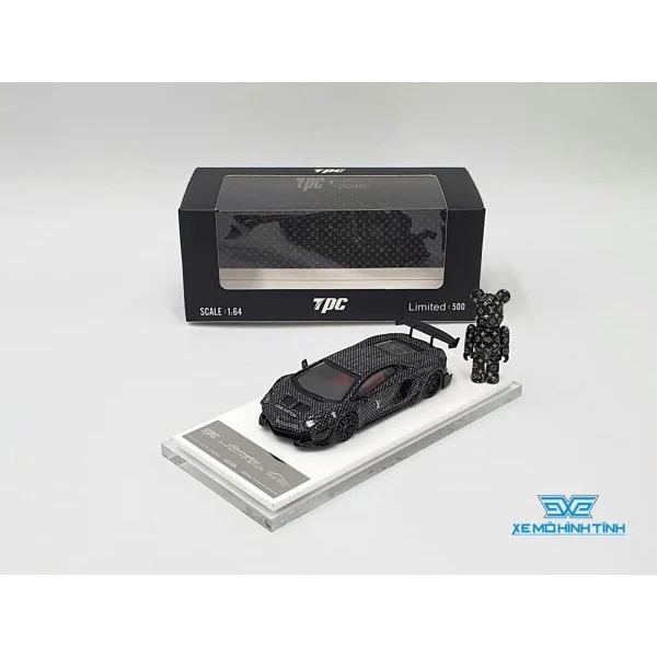 Xe Mô Hình Lamborghini Aventador " LV+ Firuge " Limited 499pcs 1:64 TPC ( Đen LV )