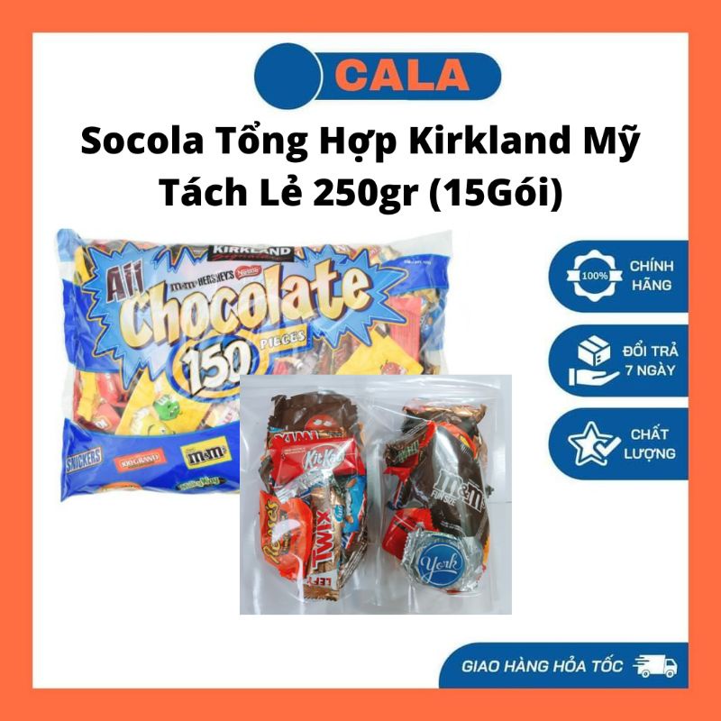 Socola Tổng Hợp Kirkland Mỹ Tách Lẻ 250g