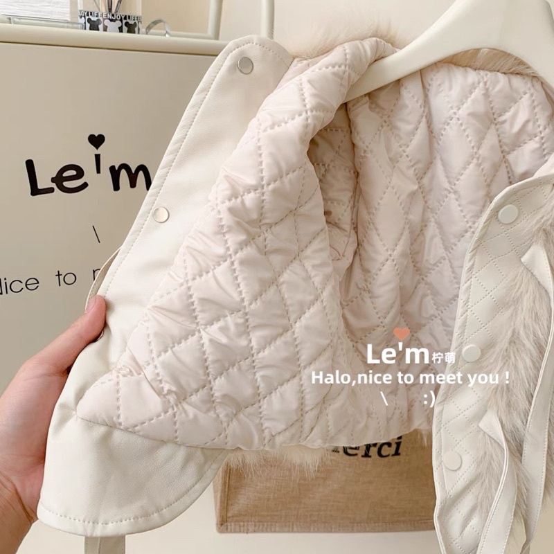 Set áo khoác lông tiểu thư sang chảnh cho bé gái