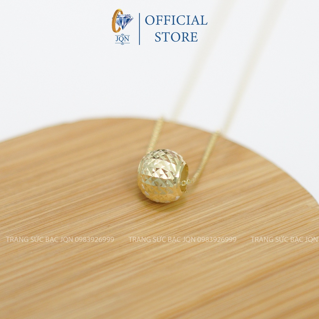 Dây chuyền bạc nữ quả cầu tròn chất liệu bạc xi vang thời trang/ Trang sức bạc JQN uy tín, chất lượng