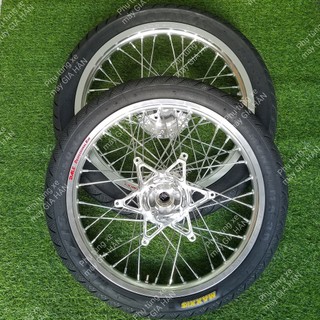 Bánh căm sonic đùm mạ crom kèm lòng dĩa cnc niềng nhôm dale thái 1.4/17 -- 1.6/17full vỏ ruột maxxis 250/275 msp 0024