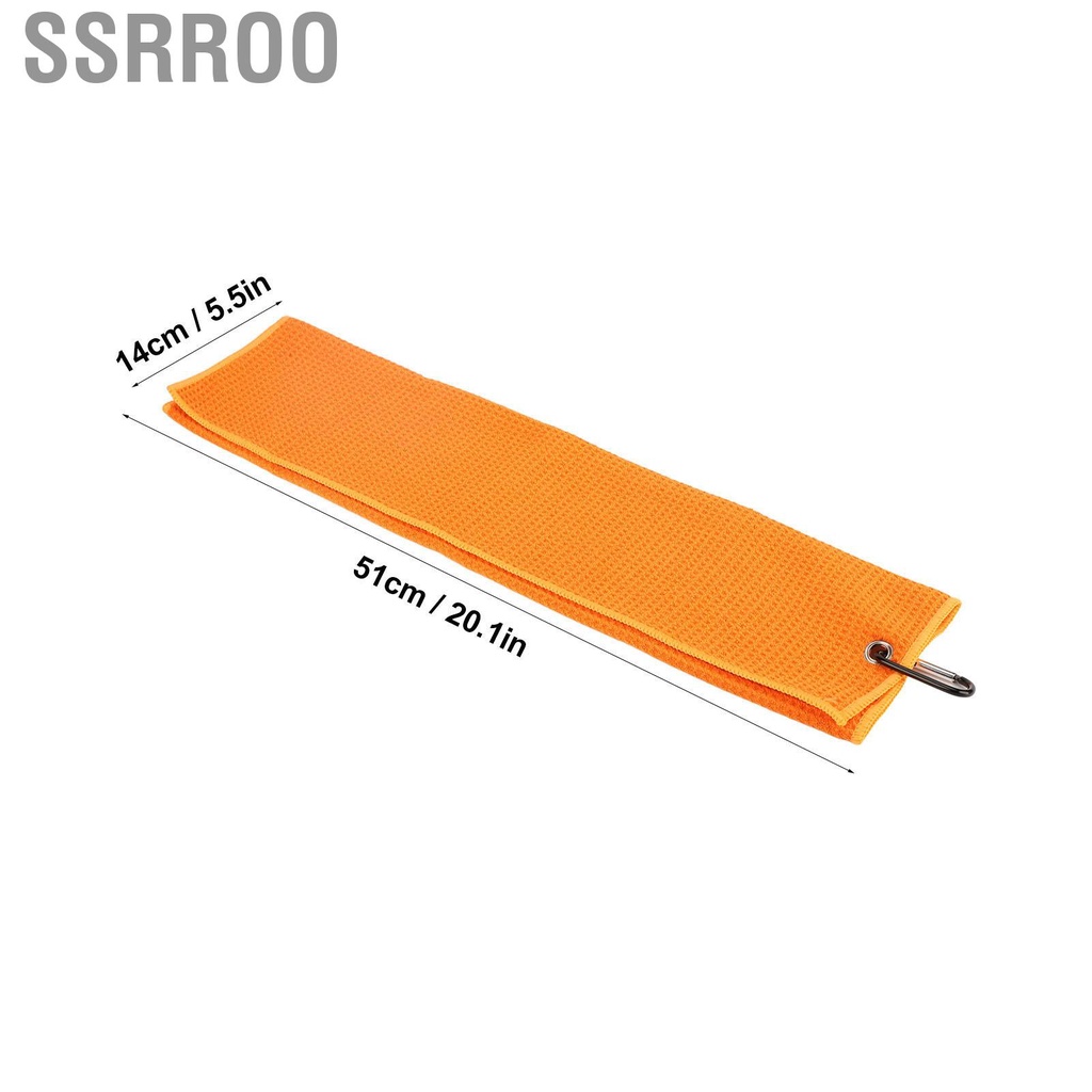 Ssrroo Microfiber Golf Towel Waffle Pattern Fitness Sweat Absorption Towels with Carabiner Clip for Exercise Sports