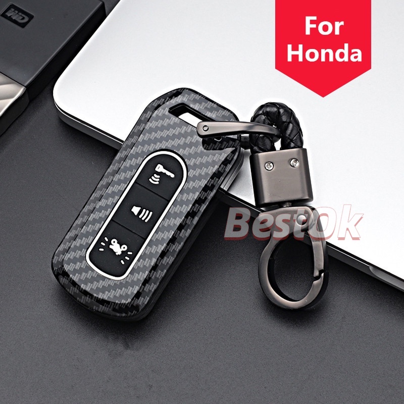 Vỏ Silicon Sợi Carbon Bọc Chìa Khóa Thông Minh Cho Xe Mô Tô Honda PCX ADV 150 Sh 125