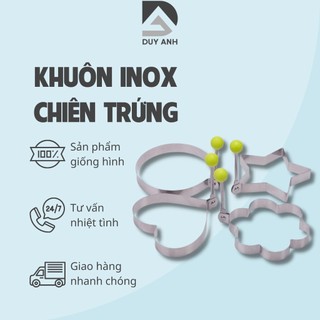 Bộ 4 khuôn inox nhỏ xinh tạo hình khi chiên trứng giao ngẫu nhiên
