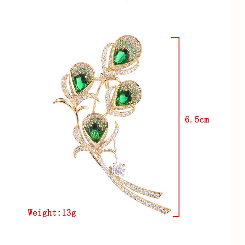 Cài áo lông công thịnh vượng