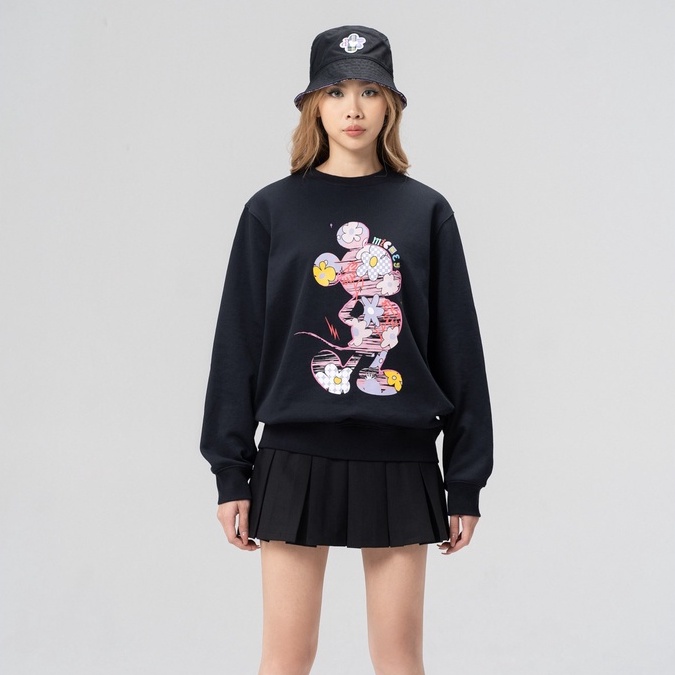 Áo Nỉ Không Mũ Unisex BOO In Graphic Kidult Mickey BZL