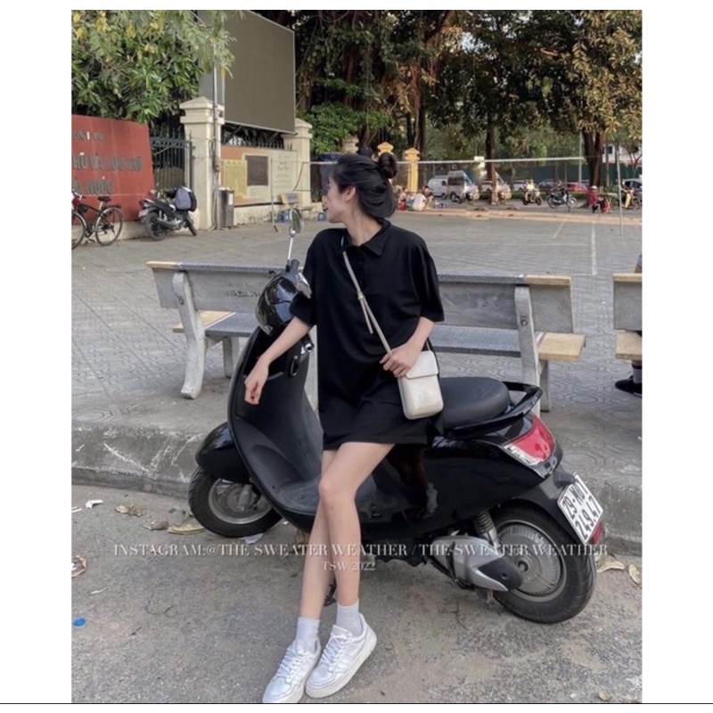 Đầm suông cổ bẻ siêu thoải mái-pl48