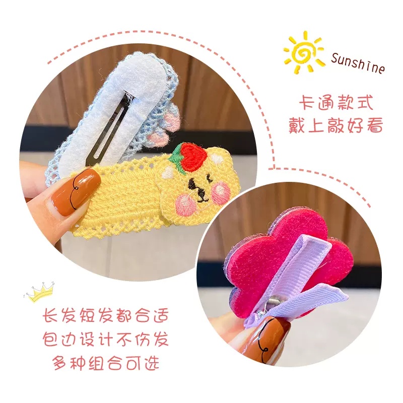Bộ Kẹp Tóc Hình Gấu Bông Dễ Thương Dành Cho Nữ