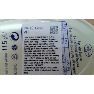 [Hộp 115g] PA TÊ GAN VỊT [France] HENAFF Duck Mousse