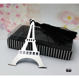 Đánh Dấu Sách Kim Loại Mỏng Bookmark Có Hộp Làm Quà Tặng Hình Tháp Eiffel Dễ Thương