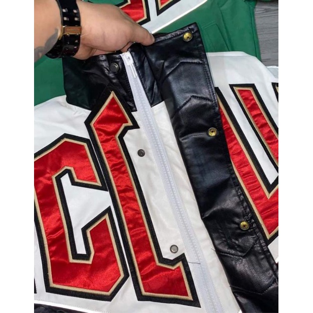 Áo Khoác Varsity Cao Cấp Phối  Da Cho Nam Nữ