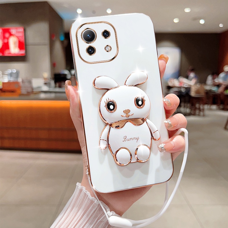 Ốp Điện Thoại Chống Sốc Có Giá Đỡ Hình Thỏ Cho Poco M5 C40 M4 X4 X3 M3 Pro F4 Redmi Note 12 Pro Plus A1
