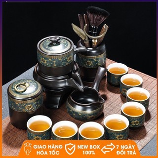 Bộ ấm chén trà đạo cối xay gốm sứ Tử Sa cao cấp