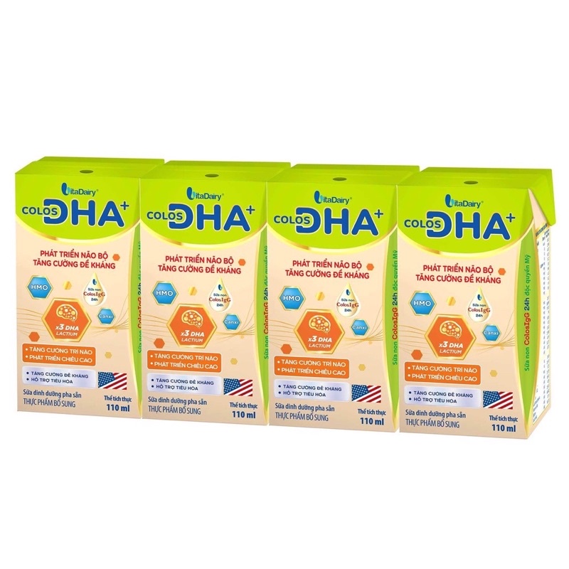 Thùng Sữa bột pha sẵn Colos DHA 180ml