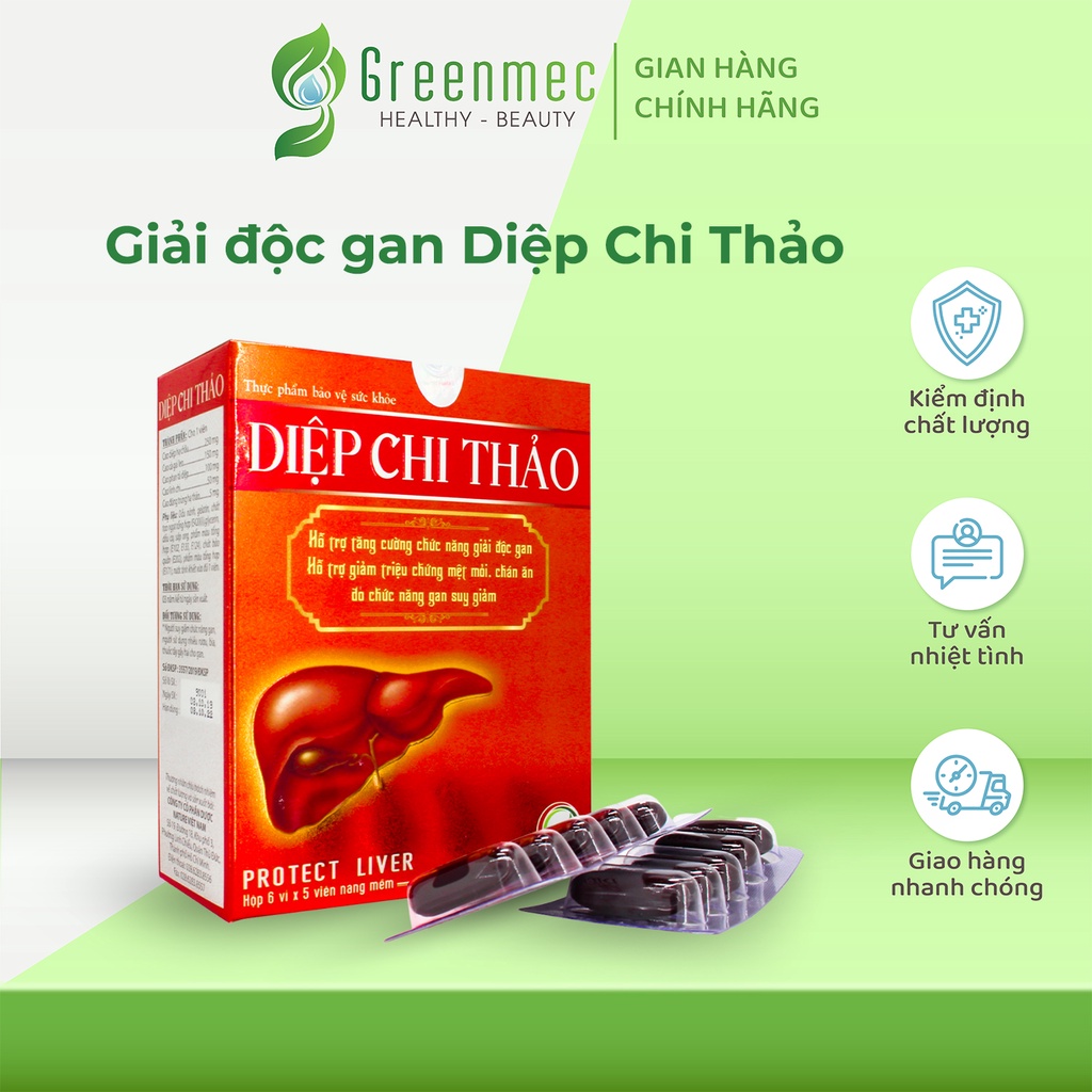 Giải Độc Gan Diệp Chi Thảo, Hỗ Trợ Thanh Nhiệt, Giảm Thiểu Mệt Mỏi - Greenmec