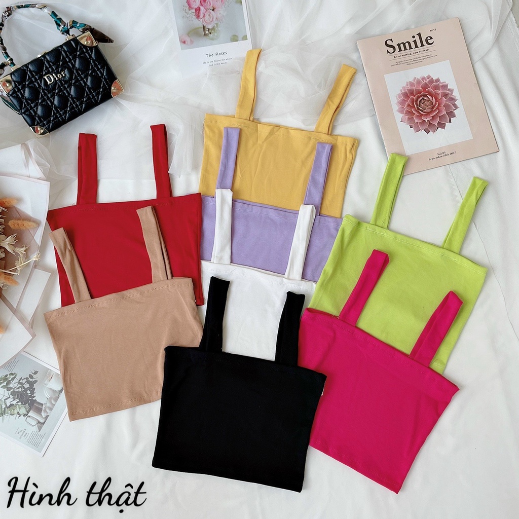 áo thun croptop 2 dây GIÁ SỈ áo 2 dây chất borip co dãn tốt