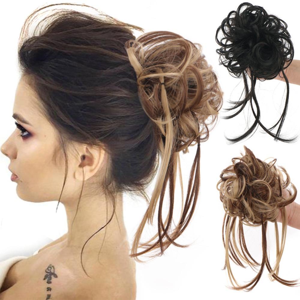 ANEMONE Búi Tóc Giả Bằng Cao Su Tổng Hợp Tự Nhiên Dành Cho Nữ