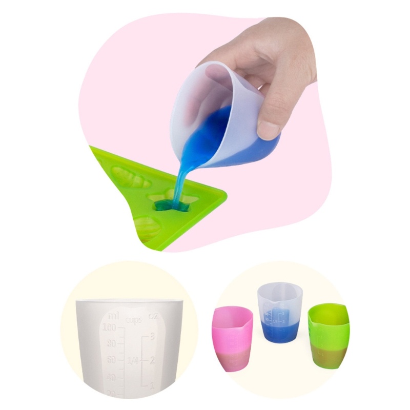 Cốc Đo Lường Làm Bánh Bằng Silicone 100ML Diy