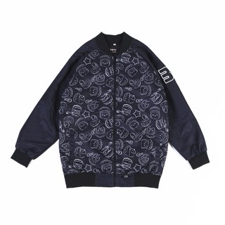 Áo khoác thời trang nam nữ Birdybag varsity bomber pattern penguin