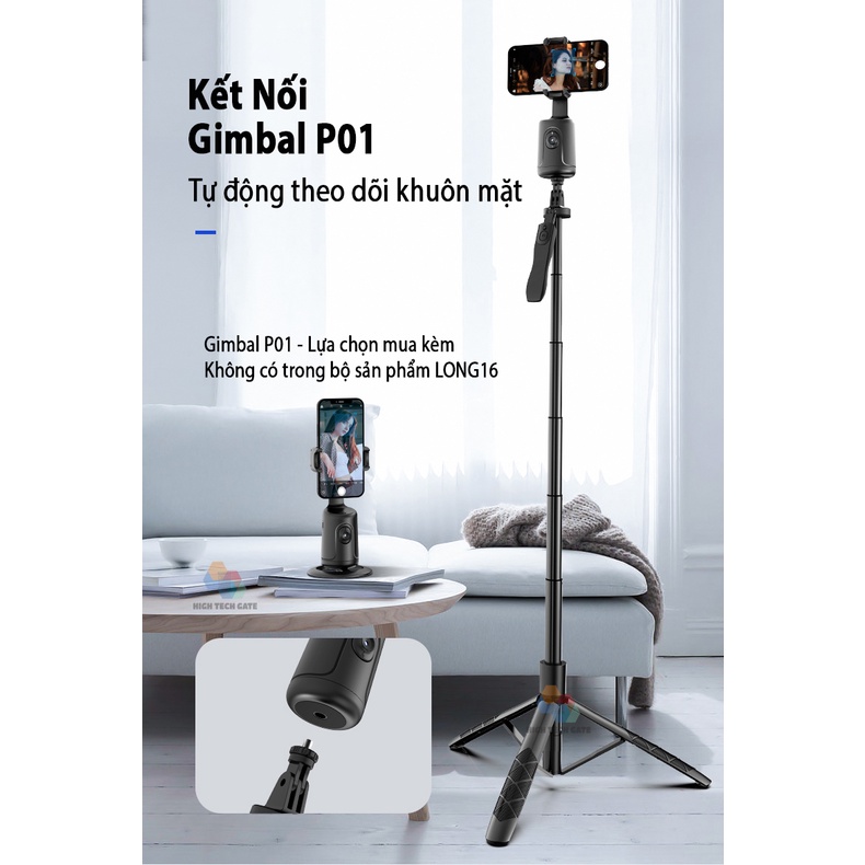 Gậy Chụp Hình Selfie Có Chống Rung, Siêu Dài, Quay Video Livestream, Tiktok Video, Chụp Toàn Cảnh 360 Tripod Miền Đông