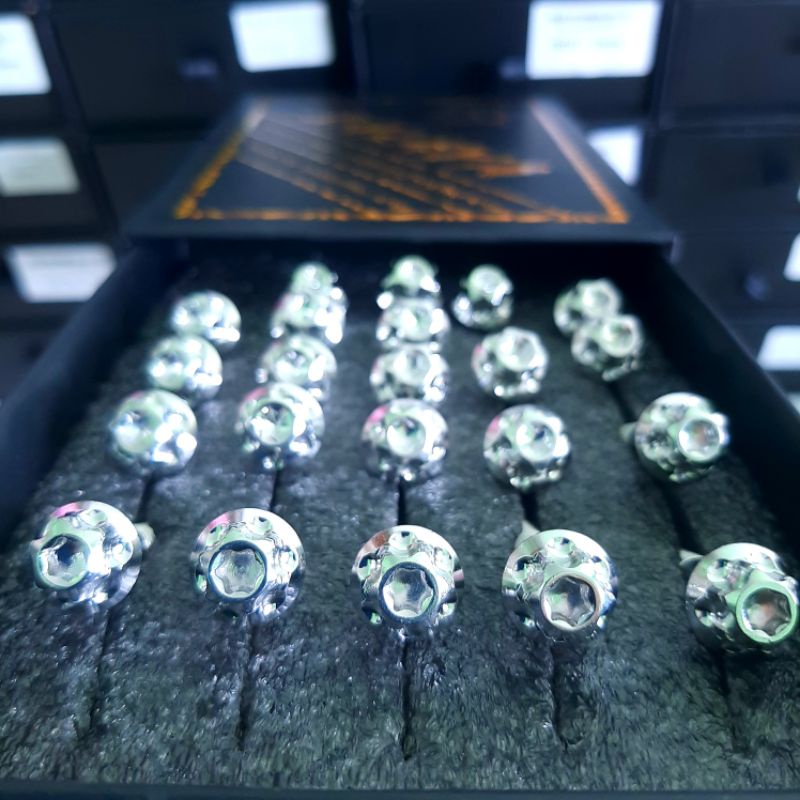 FULL BỘ ỐC SALAYA LỐC MÁY SALAYA INOX 304 FULL BỘ  CHO MỌI DÒNG XE CHẤT LIỆU SALAYA CỨNG CÁP SÁNG BÓNG BỀN BỈ, CÓ HỘP