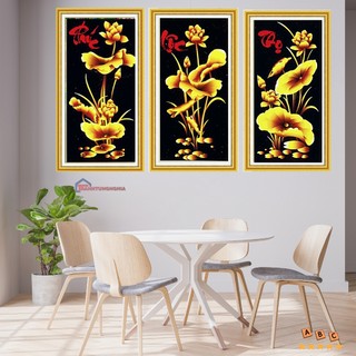 Tranh thêu chữ thập phúc lộc thọ 1m02 x 60cm