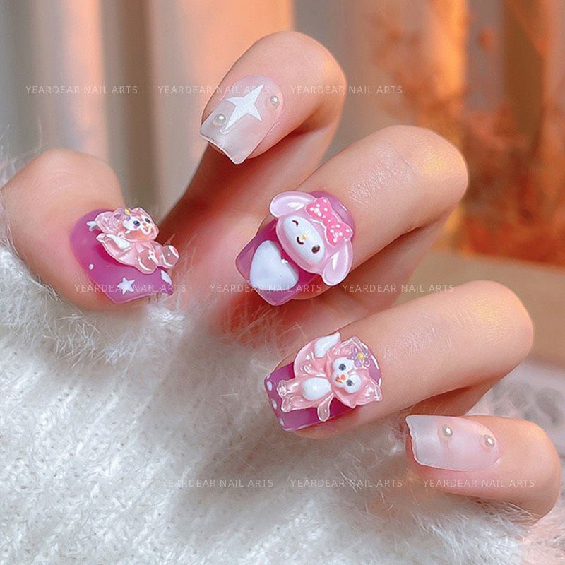 Charm con vật cute trang trí móng