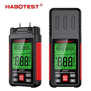 Máy đo độ ẩm gỗ kỹ thuật số HABOTEST HT633 chuyên nghiệp 0~57% màn hình LCD