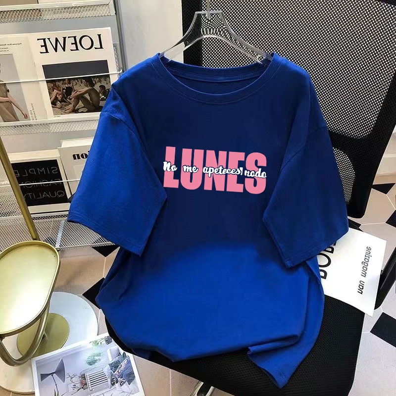 Áo thun FASHMILY 100% cotton tay ngắn dáng rộng phong cách thời trang Hàn Quốc mới 2023