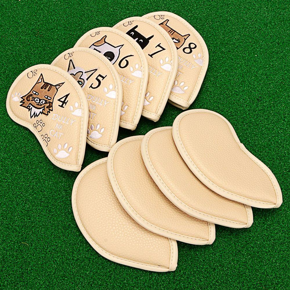 MAYSHOW Set 9 Vỏ Bọc Gậy Đánh Golf Bằng Da PU Cao Cấp