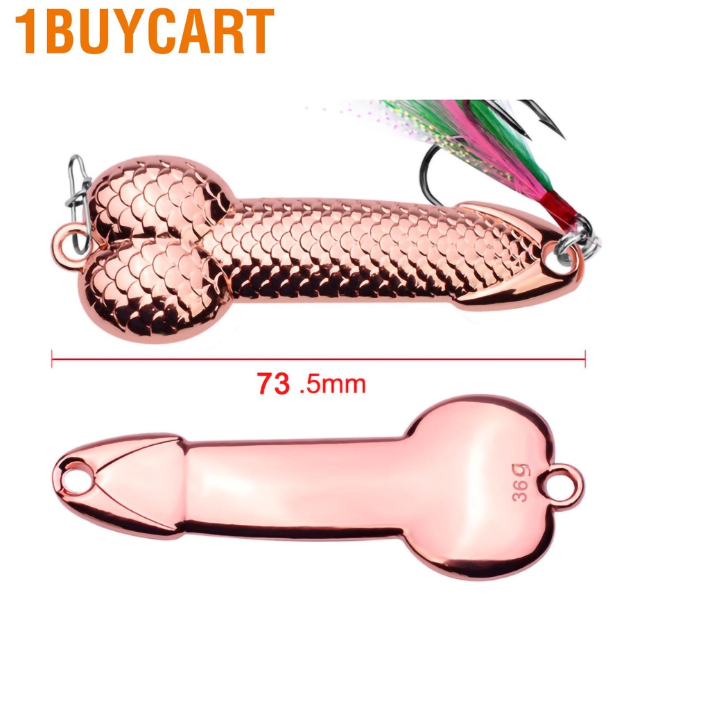 1buycart Sequins Spoon Fishing Lures with Feather Hook Metal Bait for Freshwater and Seawater
