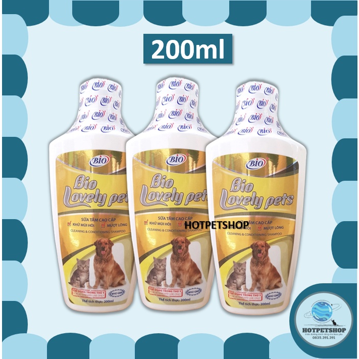 Sữa tắm chống rụng lông, khử mùi hôi, chống khô da chó mèo - Bio Lovely Pets