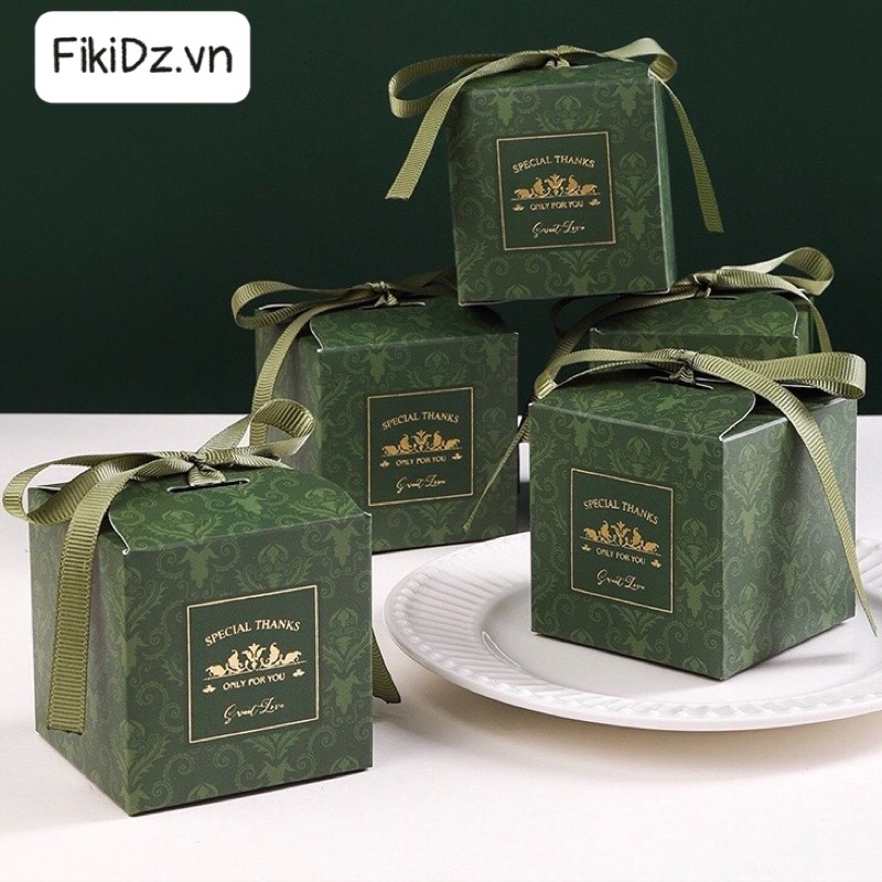 Hộp quà tặng Cảm ơn, hộp quà cưới mini tông màu sang trọng
