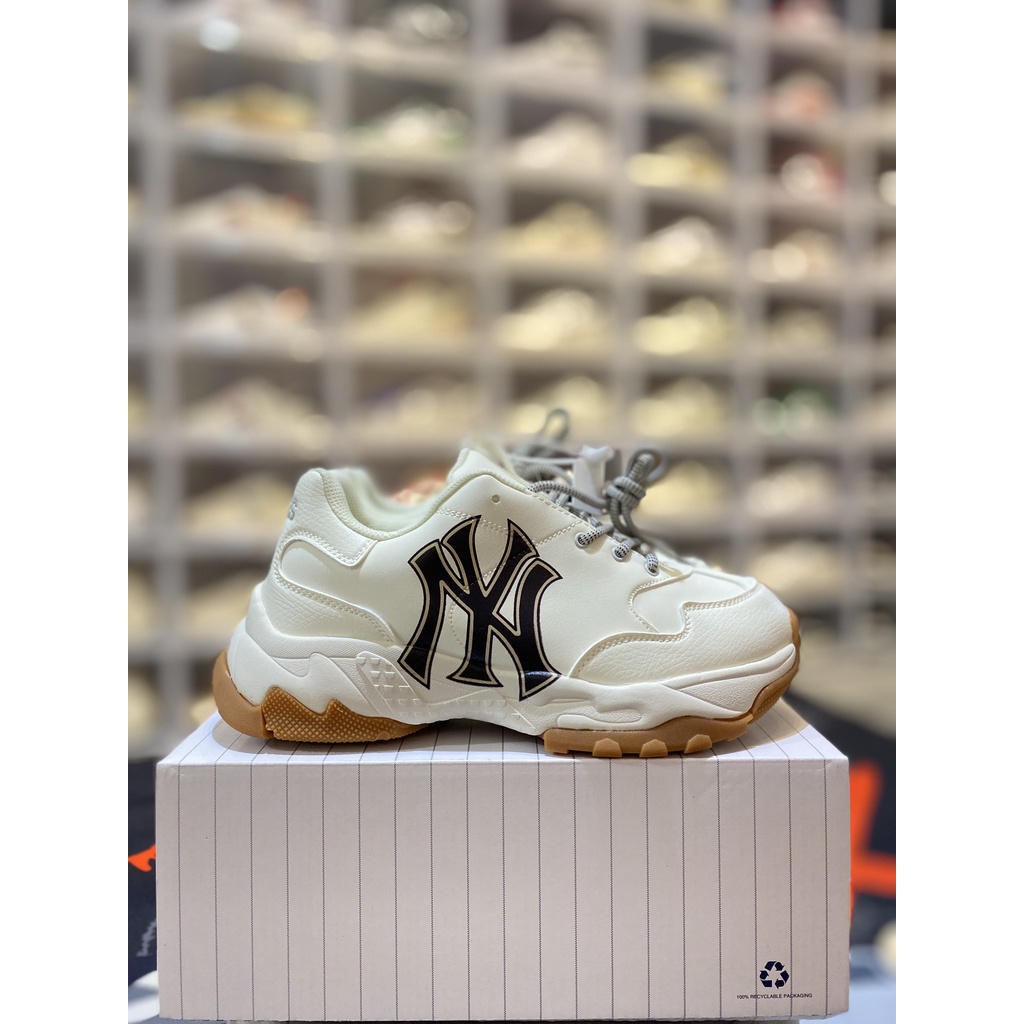 Giày MLB Bigball Chunky Embo New York Yankees mlb đế nâu cao cấp full box