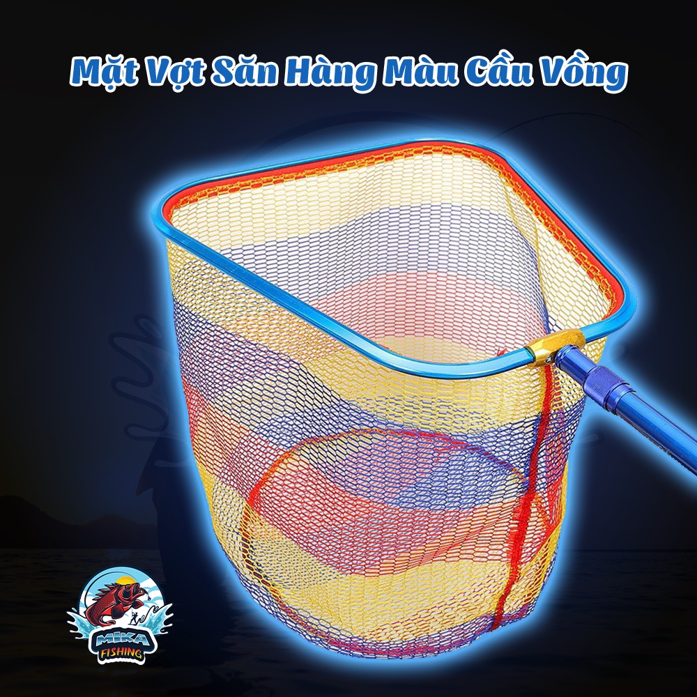 Mặt vợt săn hàng màu cầu vồng size 35cm, 40cm, 45cm, 50cm - Mika fishing