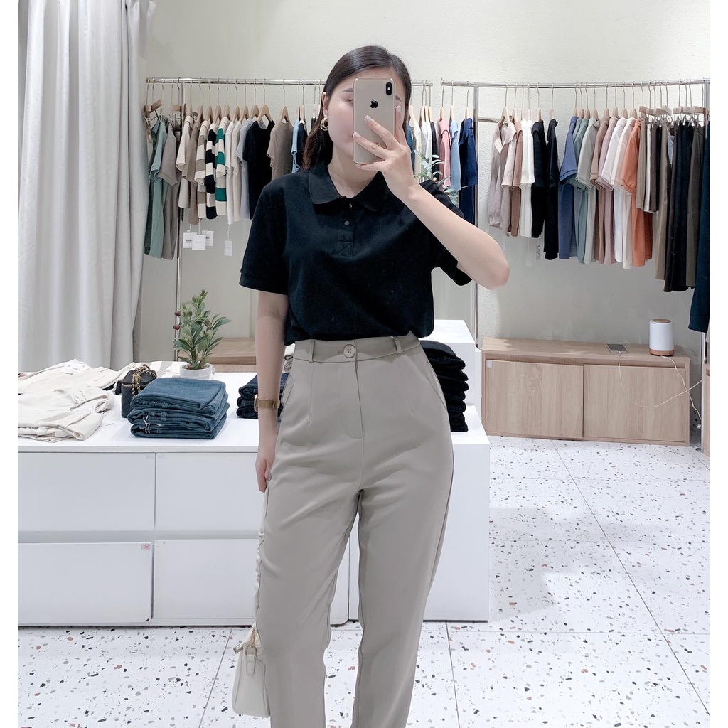 Áo polo công sở trơn - LINCLOSET Hàng mới