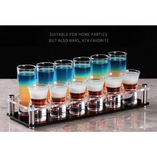 Bộ khay đựng 12 ly uống rượu shot