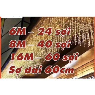 Đèn nháy rèm 6M, 8M, 12M, 16M rủ 60CM led trang trí mành decor quán cafe, tiệc cưới....GIÁ RẺ NHẤT THỊ TRƯỜNG