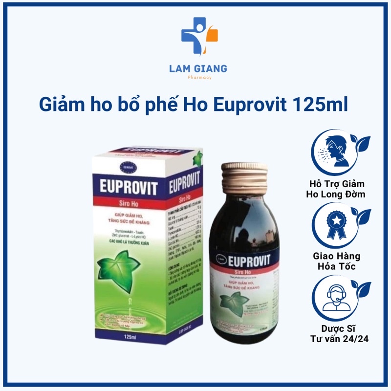 Siro Euprovit hỗ trợ giảm ho,tăng đề kháng