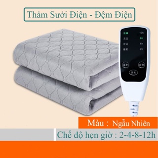 Đệm điện nỉ 4 lớp siêu nhẹ mềm mịn tự điều chỉnh cấp độ nóng, đệm sưởi điện