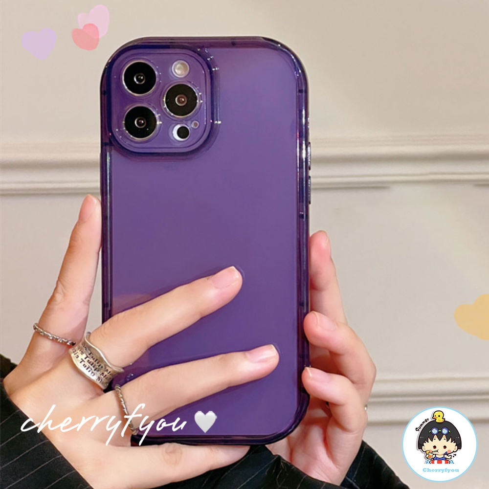 Ốp Điện Thoại TPU Mềm Trong Suốt Màu Trơn Chống Sốc Cho IPhone 14 13 12 11 Pro Max X XR 8 7 Plus