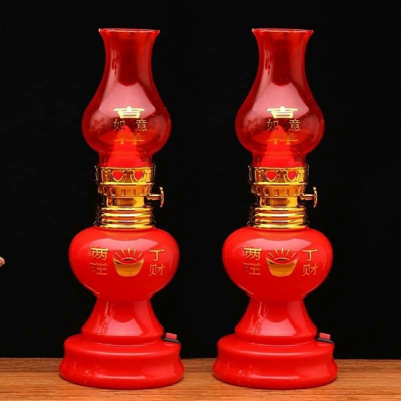 Đèn Dầu Điện Giá 1 Chiếc Cao 22cm chạy Pin Đèn Thờ Cúng