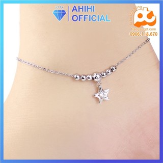 Lắc chân inox nữ giá rẻ nhất hcm không đen - th_lcn41