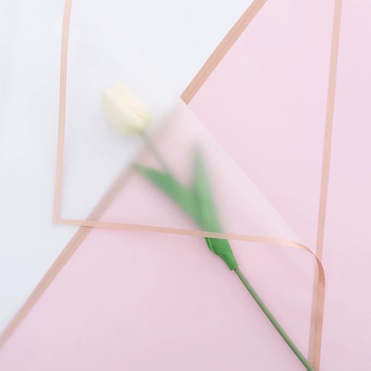 Giấy gói hoa viền đồng bóng mờ