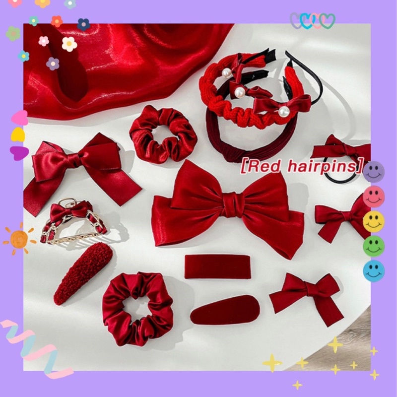 Phụ kiện tóc REDDY 👠 tổng hợp tone đỏ 🌹