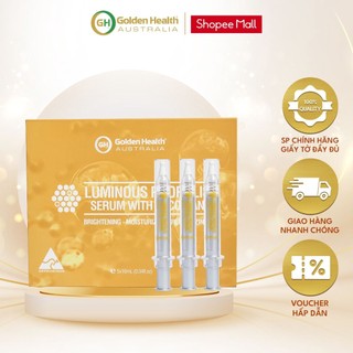 Tinh chất keo ong và tảo biển Golden Health Australia giúp làm trắng, dưỡng ẩm và phục hồi da - Hộp 5 lọ