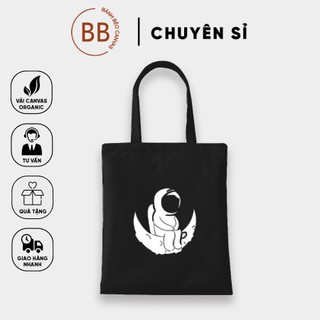 TÚI TOTE VẢI BỐ ĐEO VAI CANVAS IN PHẢN QUANG HÌNH THỦY THỦ